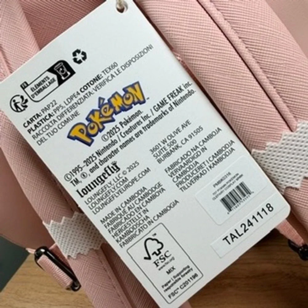 Loungefly Pokemon Clefairy 0035 Mini Backpack Cosplay NWT